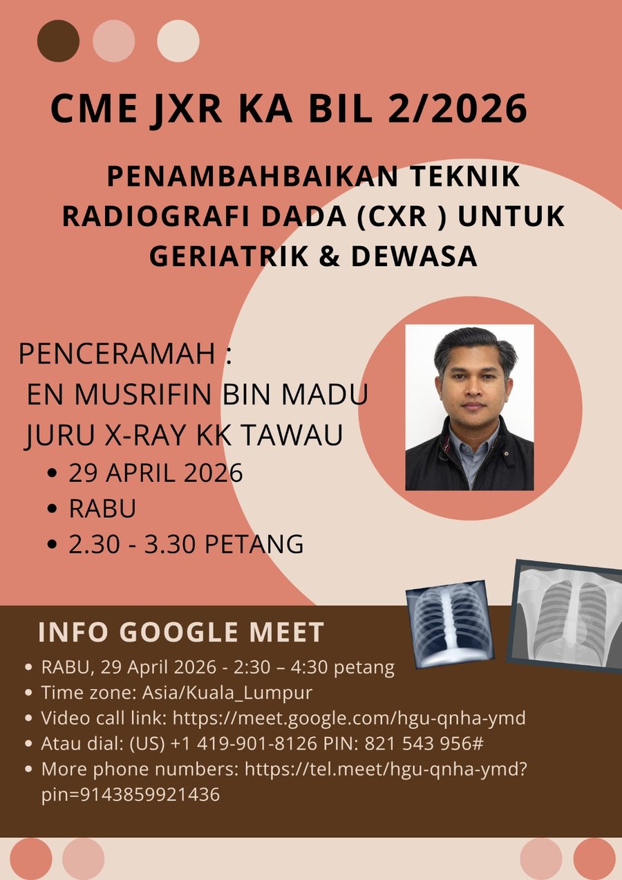 PENAMBAHBAIKAN TEKNIK RADIOGRAFI DADA (CXR) UNTUK GERIATRIK & DEWASA poster